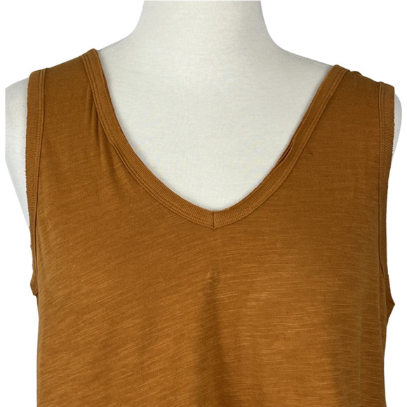 Wild Fable Rust Heritage Peplum V-Neck Tank Top Size Small - Picture 6 of 9